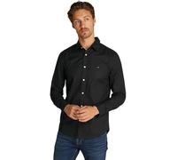 Tommy Hilfiger Chemise Homme Flex Poplin Kent Collar Business, Noir (Black), S