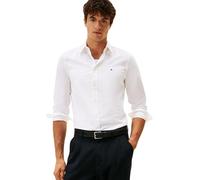 Tommy Hilfiger Chemise Homme Flex Poplin Kent Collar Slim Fit, Blanc (White), XS