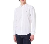 Tommy Hilfiger Chemise Homme Flex Poplin Kent Collar Slim Fit, Blanc (White), XS