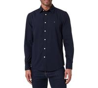 Tommy Hilfiger Chemise Homme Flex Poplin Kent Collar Slim Fit, Bleu (Desert Sky), S
