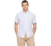 Tommy Hilfiger Chemise Homme Flex Poplin Manches Courtes, Multicolore (Cloudy Blue / Optic White), XS