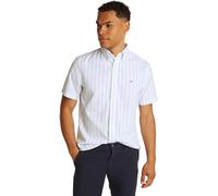 Tommy Hilfiger Chemise Homme Flex Poplin Manches Courtes, Multicolore (Sweet Blue / Optic White), L