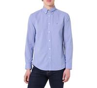 Tommy Hilfiger Chemise Homme Flex Poplin Micro Gingham Regular Fit, Multicolore (Wedge Blue/Check), L