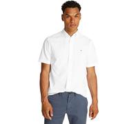 Tommy Hilfiger Chemise Homme Flex Poplin Solid Manches Courtes, Blanc (Optic White), L