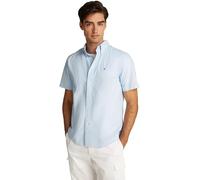Tommy Hilfiger Chemise Homme Flex Poplin Solid Manches Courtes, Bleu (Sweet Blue), M