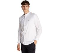 Tommy Hilfiger Chemise Homme Flex Poplin Solid Mao Regular Fit, Blanc (White), XL