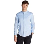 Tommy Hilfiger Chemise Homme Flex Poplin Solid Mao Regular Fit, Bleu (Sweet Blue), L