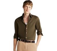 Tommy Hilfiger Chemise Homme Flex Poplin Solid Regular Fit, Vert (Army Green), L