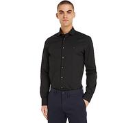 Tommy Hilfiger Chemise Homme Manches Longues, Noir (Black), 42