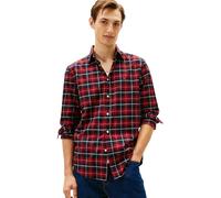 Tommy Hilfiger Chemise Homme Mercerized Tartan Regular Fit, Rouge (Regatta Red/Check), L