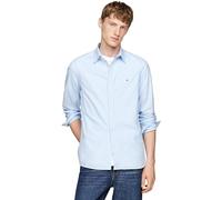 Tommy Hilfiger Chemise Homme Slim Fit Col Pointu, Multicolore (Vessel Blue/Optic White), S