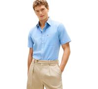 Tommy Hilfiger Chemise légère Oxford Solid SS BD MW0MW42285, Bleu, L