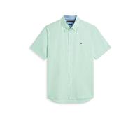 Tommy Hilfiger Chemise en Lin mélangé uni SS RF Sht MW0MW42450 S/S pour Homme, Vert, L