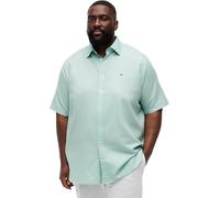 Tommy Hilfiger Chemise pour Homme BT-Cl Linen BLND Solid SS RF S-B MW0MW44062 S/S, Vert, 5XL