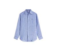 Tommy Hilfiger Chemise en Lin texturé STP RF pour Homme MW0MW43312 L/S, Bleu (Bleu Roi/Rayure), S
