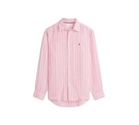 TOMMY HILFIGER Chemise 'Regular Fit Textured Stripe Pure' rose clair / blanc, Taille S