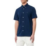 Tommy Hilfiger Chemise Seersucker Solid RF pour Homme S/S, Bleu (Night Sky), S