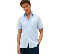 Tommy Hilfiger Chemise Seersucker Solid SS RF pour Homme Mw0Mw38570, Bleu, L
