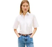 Tommy Hilfiger Chemises SS en Popeline Ess WW0WW48899 pour Femme, Blanc, Taille S
