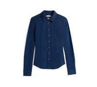 Tommy Hilfiger Chemise Femme 1985 Slim avec Col Pointu, Bleu (Dark Night Navy), S