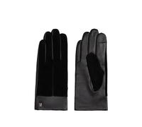 Tommy Hilfiger - Chic Suede Back Leather Gloves - unisex - Accessoires - Noir - Taille: M/L