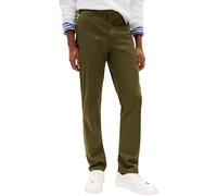 Tommy Hilfiger Chino Homme Denton Printed Structure Straight Fit, Vert (Dark Greenery), 32W/31L