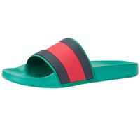 Tommy Hilfiger Claquettes Homme Caoutchouc Drapeau TH Pool Slide Sandales de Bain, Vert (Olympic Green), 40