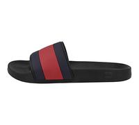 Tommy Hilfiger Claquettes Homme Rubber TH Flag Pool Slide Sandales De Bain, Noir (Black), 44 EU