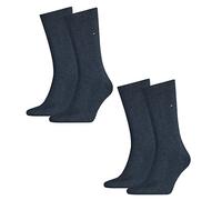 Tommy Hilfiger Classic - Chaussettes de Ville - Lot de 2 - À Logo - Homme - Bleu Marine - 39