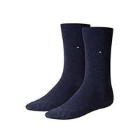 Tommy Hilfiger Classic - Chaussettes de Ville - Lot de 2 - À Logo - Homme - Bleu Marine - 43