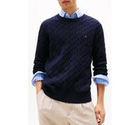Tommy Hilfiger Classic Cotton Cable Navy Blue Taille: XXL | Pulls Outlet | Homme | Bleu