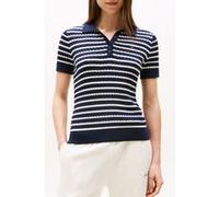 Tommy Hilfiger Co Cable Fine Gg Polo Dark Night Navy/ivory Silk Taille: XL | Polos Outlet | Femme | Le Noir
