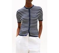 Tommy Hilfiger Co Cable Fine Gg S/s Dark Night Navy/ivory Silk Taille: L | Cardigans Outlet | Femme | Le Noir