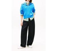 Tommy Hilfiger Co Cable Mid Gg 1/2 Zip Mesmerizing Blue Taille: XS | Pulls Outlet | Femme | Bleu