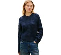 Tommy Hilfiger Co Cable Mid GG RLX Ls V-NK SWT Ww0ww48433 Pull-Over Femme (Lot de 1)