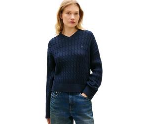Tommy Hilfiger Co Cable Mid GG RLX Ls V-NK SWT Ww0ww48433 Pull-Over Femme (Lot de 1)
