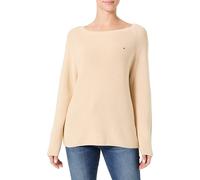 Tommy Hilfiger CO Cardi Fine GG LS Boat-NK SWT WW0WW44975, Beige (Country Ivory), XS Femme