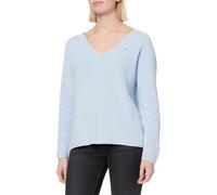 Tommy Hilfiger CO Cardi Stitch V-NK LS WW0WW44452, Blue (Breezy Blue), XS Femme