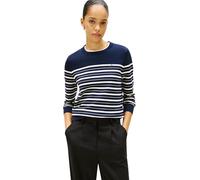Tommy Hilfiger CO Jersey Fine GG LS C-NK SWT WW0WW44984 Pull pour Femme Bleu (Dark Night Navy/Calico Multi STP), L, Bleu (Dark Night Navy/Calico Multi STP), L