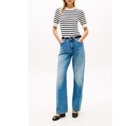 Tommy Hilfiger Co Jersey Fine Pullover Ivory Petal/dark N Navy Stp Taille: XS | Pulls Outlet | Femme | Blanche