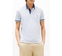 Tommy Hilfiger Polo Manches Courtes Homme Contrast Collar Block Regular Fit, Bleu (Heathered Blue Bros B0802), M
