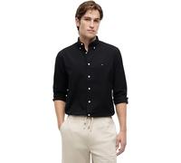 Tommy Hilfiger Core Flex Popeline Solid RF Shirt MW0MW39988 Chemise L/S pour Homme, Noir, M, Noir (Noir), M