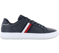 Tommy Hilfiger Corporate Leather Bonnet Stripes Hommes Chaussures Bleu