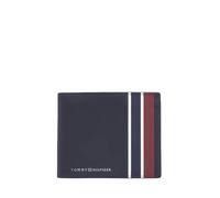 Tommy Hilfiger Corporate Portefeuille à rabat en cuir pour homme Bleu foncé, bleu