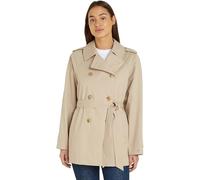 Tommy Hilfiger Cotton Short Trench, Vestes tissées Femme, Beige,