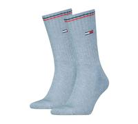 Tommy Hilfiger Crew Chaussettes, Bleu, 39/42 (Lot de 2) Unisexe