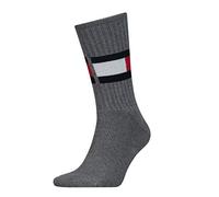 Tommy Hilfiger TH FLAG 1P Chaussettes Homme, per pack, Gris (Middle Grey Mélange 758), Taille Fabricant: 039