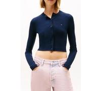Tommy Hilfiger Cropped Rib Cardigan Dark Night Navy Taille: M | Cardigans Outlet | Femme | Le Noir