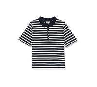 Tommy Hilfiger CRV 1985 REG Pique STP Polo SS WW0WW42755 Manches Courtes, Bleu (Breton Desert Sky/Ecru), 46 Femme