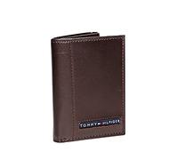 Tommy Hilfiger Cuir Cambridge Trifold Portefeuille hommes, Marron